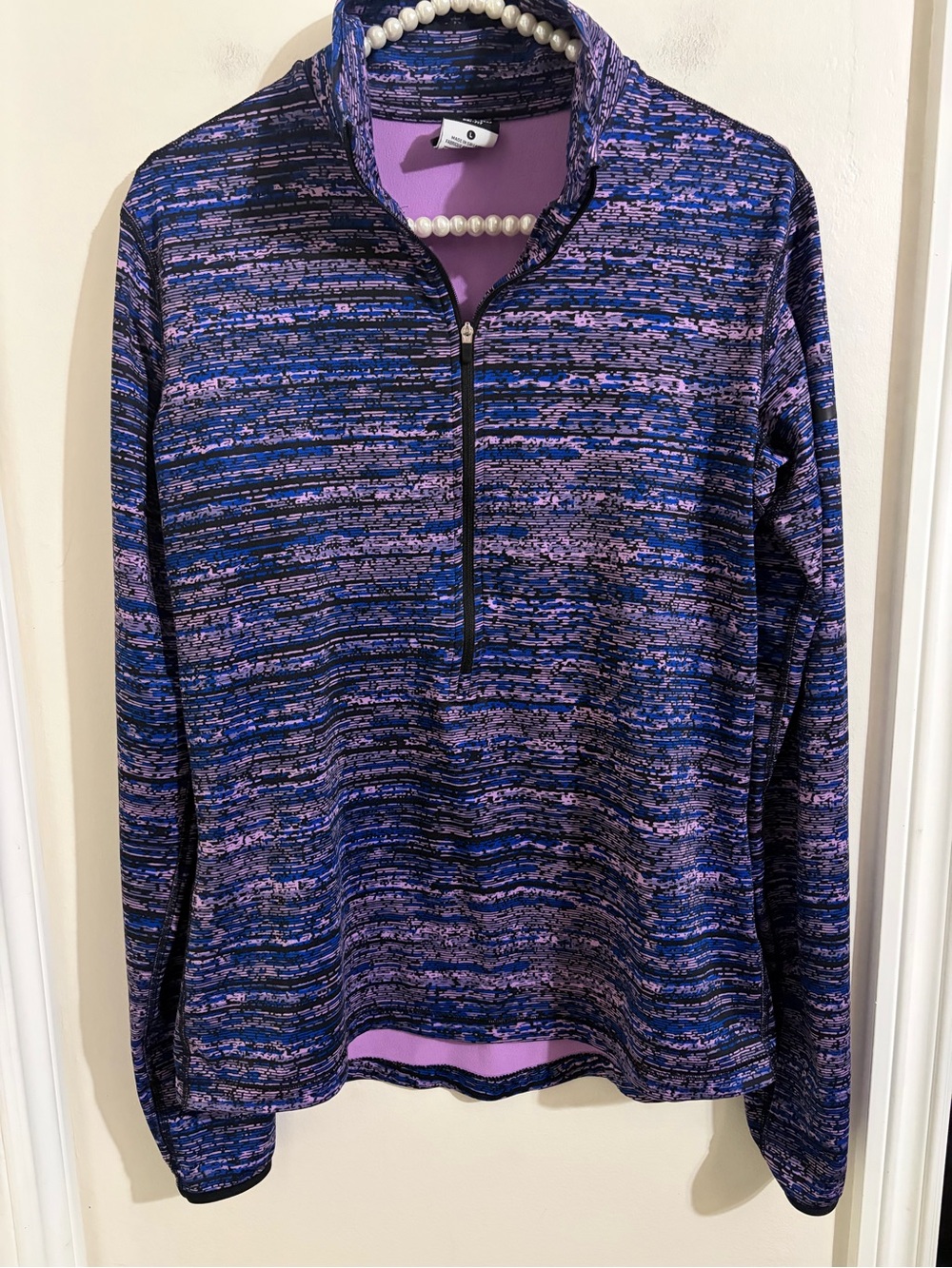 Nike Purple and Blue Quarter-Zip Pullover